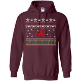 Dinosaur and Santa Ugly Christmas Sweater - Hoodie