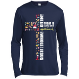 All I need today is a little bit of Hallmark and a whole lot of Jesus - Canvas Long Sleeve T-Shirt