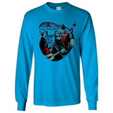 Dancing Funny Guitar Vintage Metal Rock Band Shirt PINGPONG - Long Sleeve T-Shirt