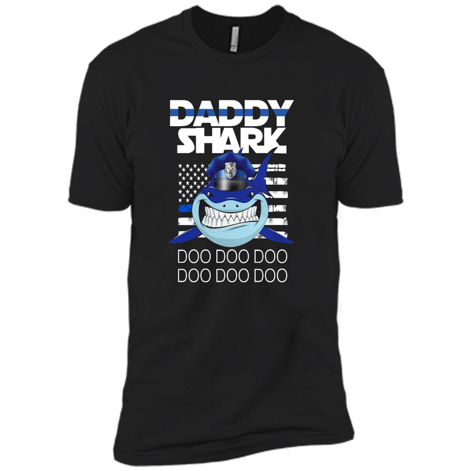 Police Daddy Shark Blue Line Tee