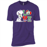 Snoopy loves NBA Boston Celtics - Premium Short Sleeve T-Shirt