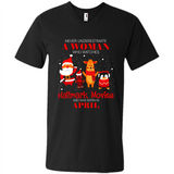 Never Underestimate An April Woman Watches Hallmark Movies Sweatshirt - Men's V-Neck
