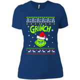 The Grinch Face Christmas - Ladies' Boyfriend T-Shirt