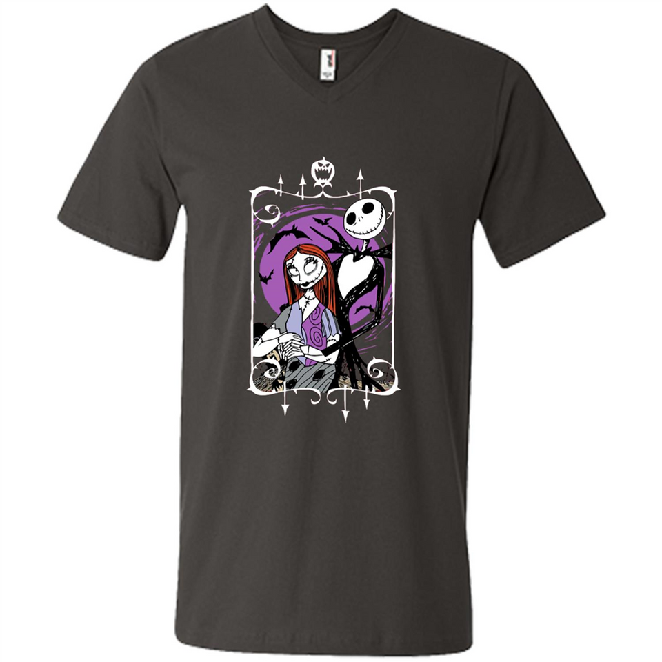 Disney Nightmare Before Christmas Jack And Sally T-Shirt - Men's V-Neck