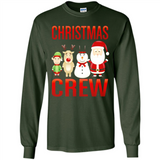 CHRISTMAS CREW Shirt X-mas Santa Snowman Reindeer Elf - Long Sleeve T-Shirt