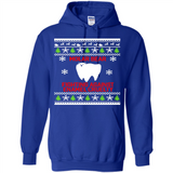 Molar bear fighting against enamel cruelty Christmas - Hoodie