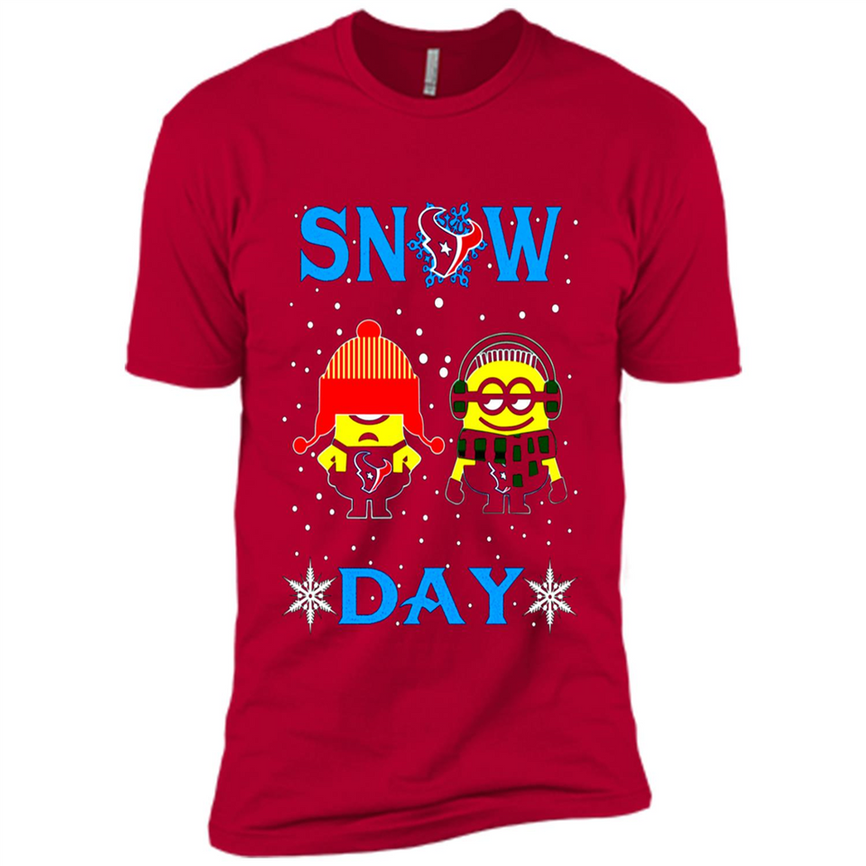 Snow Day Shirt For Houston Texans Vs Minion Fans pingpong