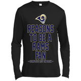 Reasons to be a Los Angeles Rams Fan Complete List on Back - Canvas Long Sleeve T-Shirt