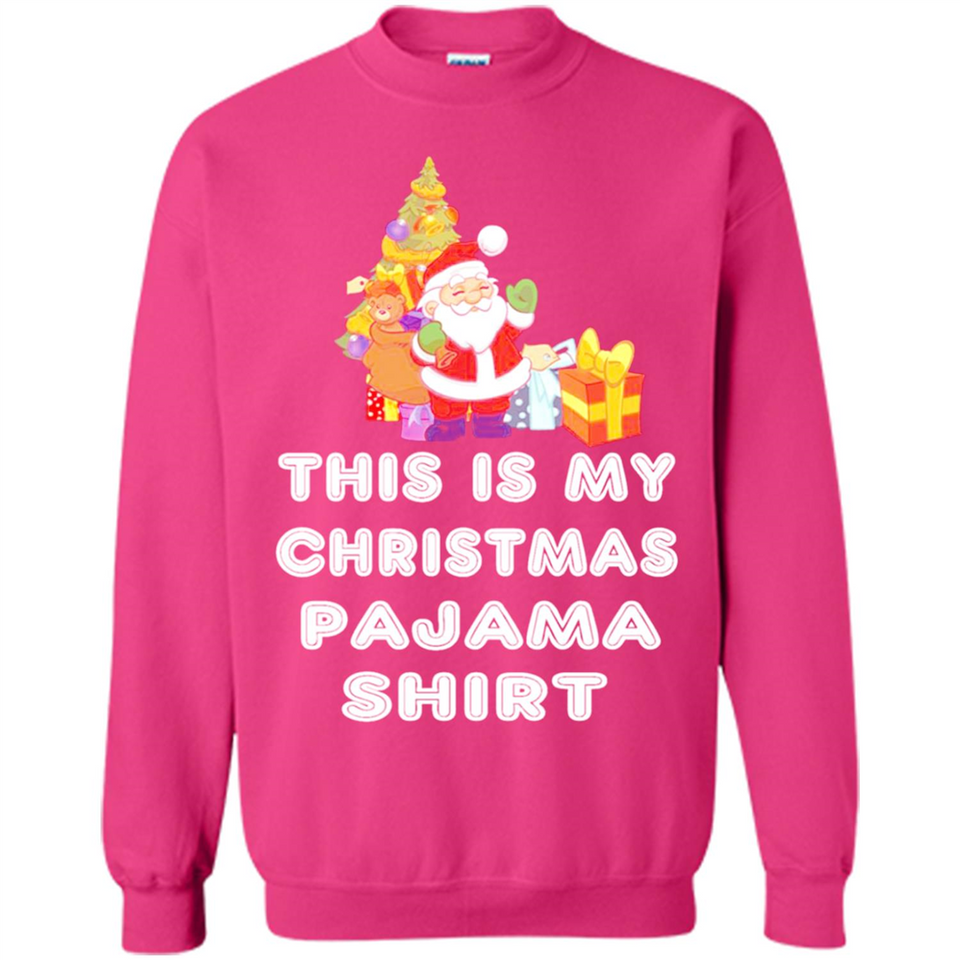 This is My Christmas Pajama Shirt - Santa Bear Tree Gift Tee