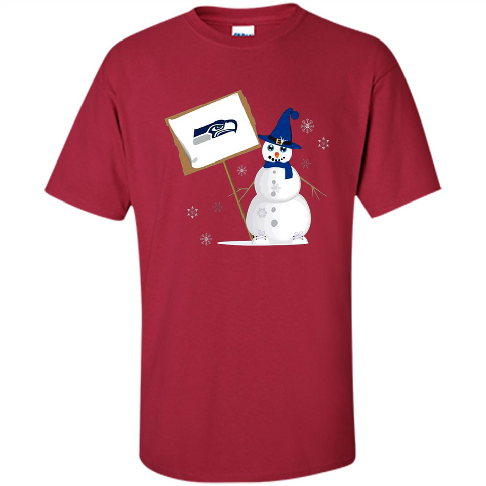 Seattle Seahawks Snowman Funny