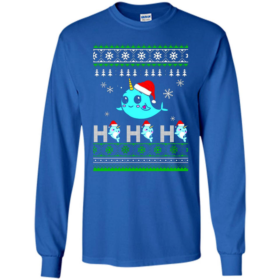 Narwhal christmas sweatshirt hoodie long PINGPONG - Long Sleeve T-Shirt