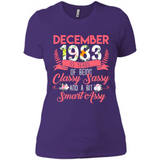 December 1983 35 Years Of Being Classy Sassy - Ladies' Boyfriend T-Shirt