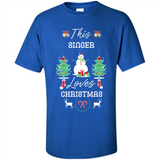 This Singer Loves Christmas Tree Shirt with Snowman
