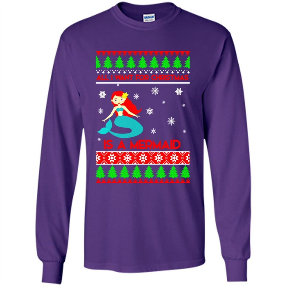 All I Want For Christmas Is A Mermaid ugly PINGPONG