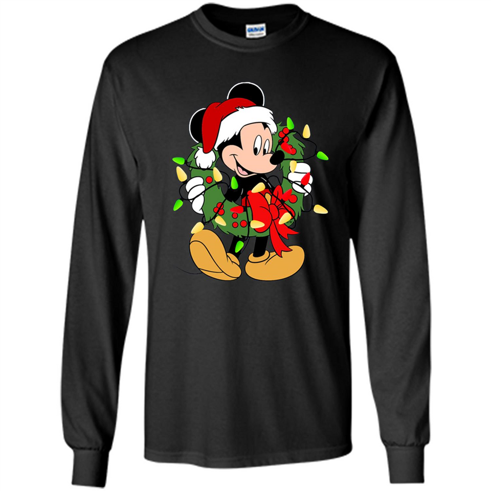 Disney Mickey Mouse Christmas Lights Sweatshirt - Long Sleeve T-Shirt