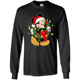 Disney Mickey Mouse Christmas Lights Sweatshirt - Long Sleeve T-Shirt