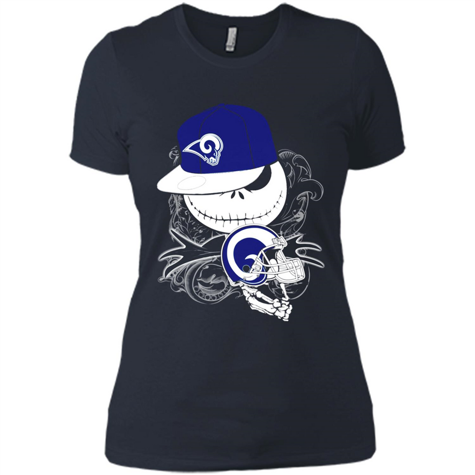 Jack Skellington The Nightmare Before Christmas-Rams Football - Ladies' Boyfriend T-Shirt