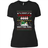 Merry Christmas Shitter Full Christmas Tree Snowman Sweater PINGPONG - Ladies' Boyfriend T-Shirt