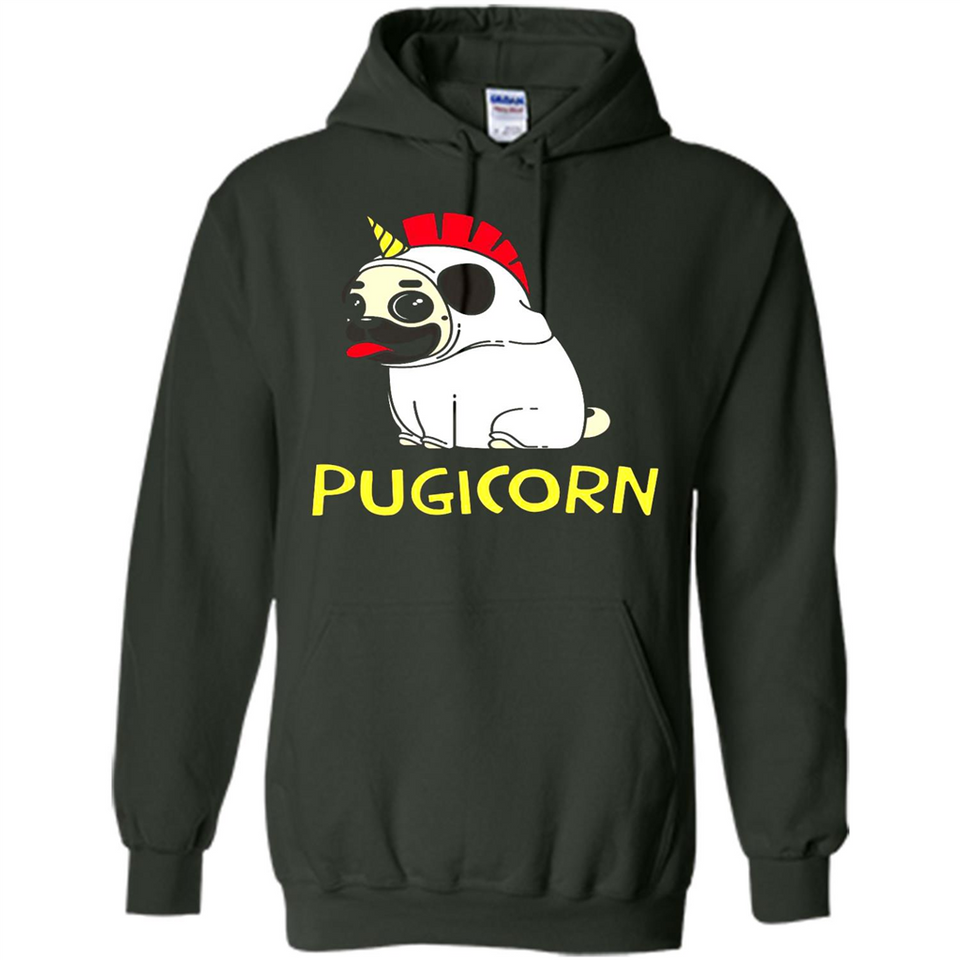 Pugicorn Pug Unicorn Funny Shirt PINGPONG - Hoodie