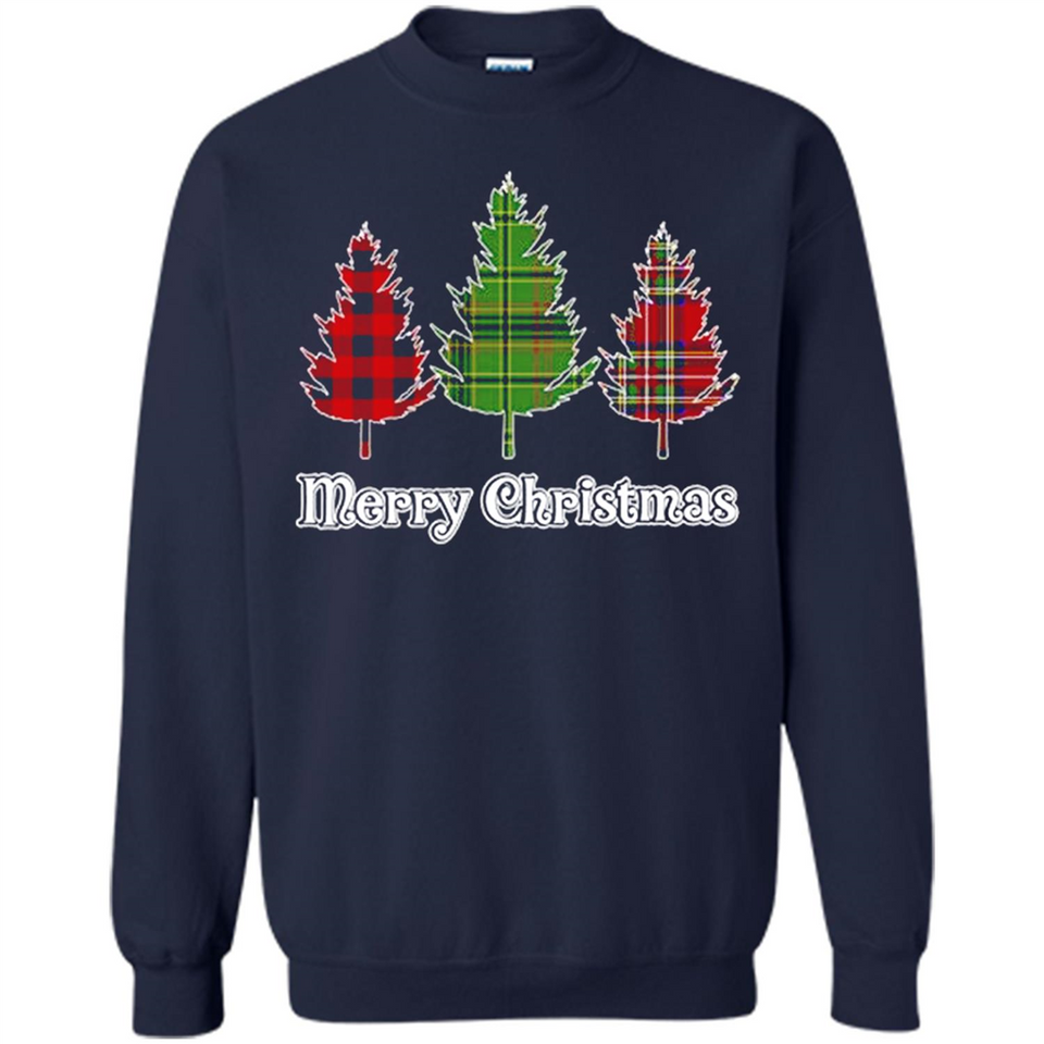 Plaid Christmas Tree Shirt Merry Christmas Plaid is Rad