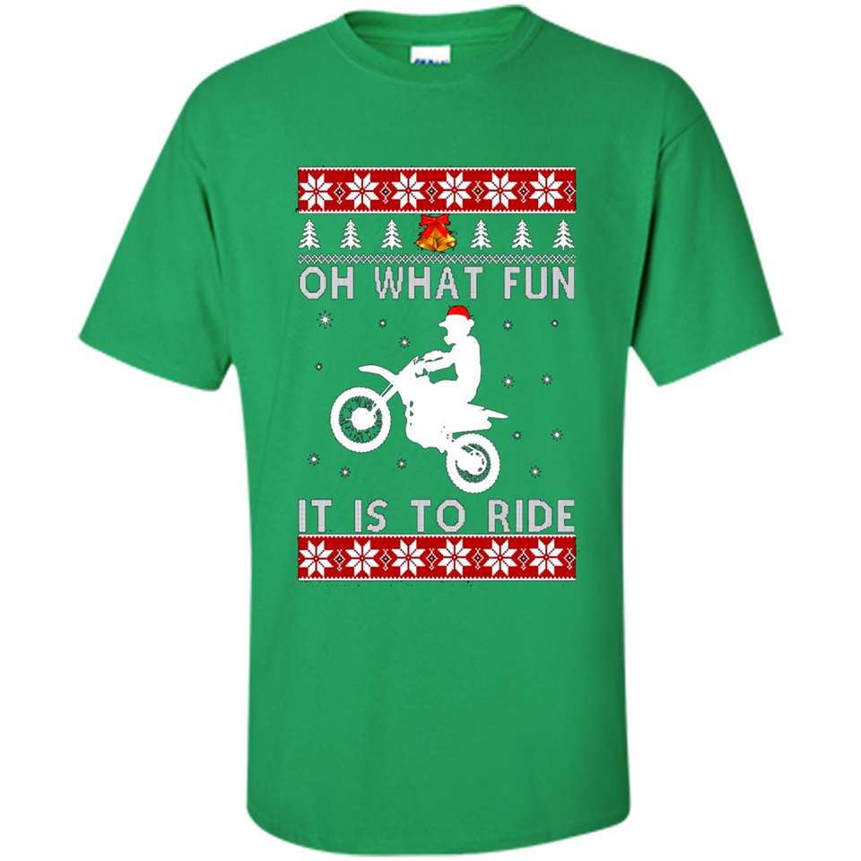 Motocross oh what fun it is to ride Christmas sweater PINGPONG