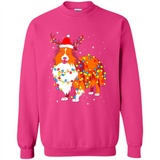 Christmas Lights Shetland Sheepdog Wearing Santa Hat Funny Xmas Mug - Sweatshirt
