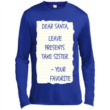 Dear Santa Leave Presents Take Sister Christmas - Canvas Long Sleeve T-Shirt