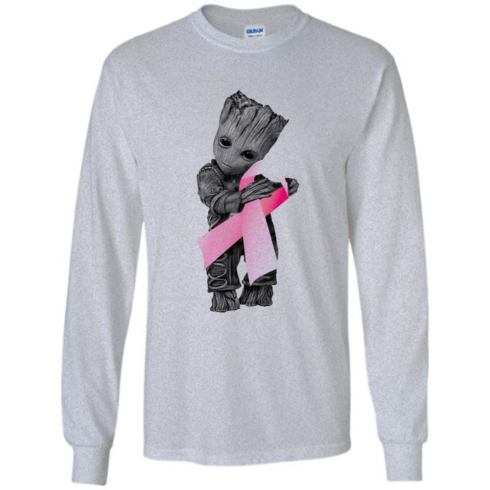 Groot Hug Breast Cancer - Long Sleeve T-Shirt
