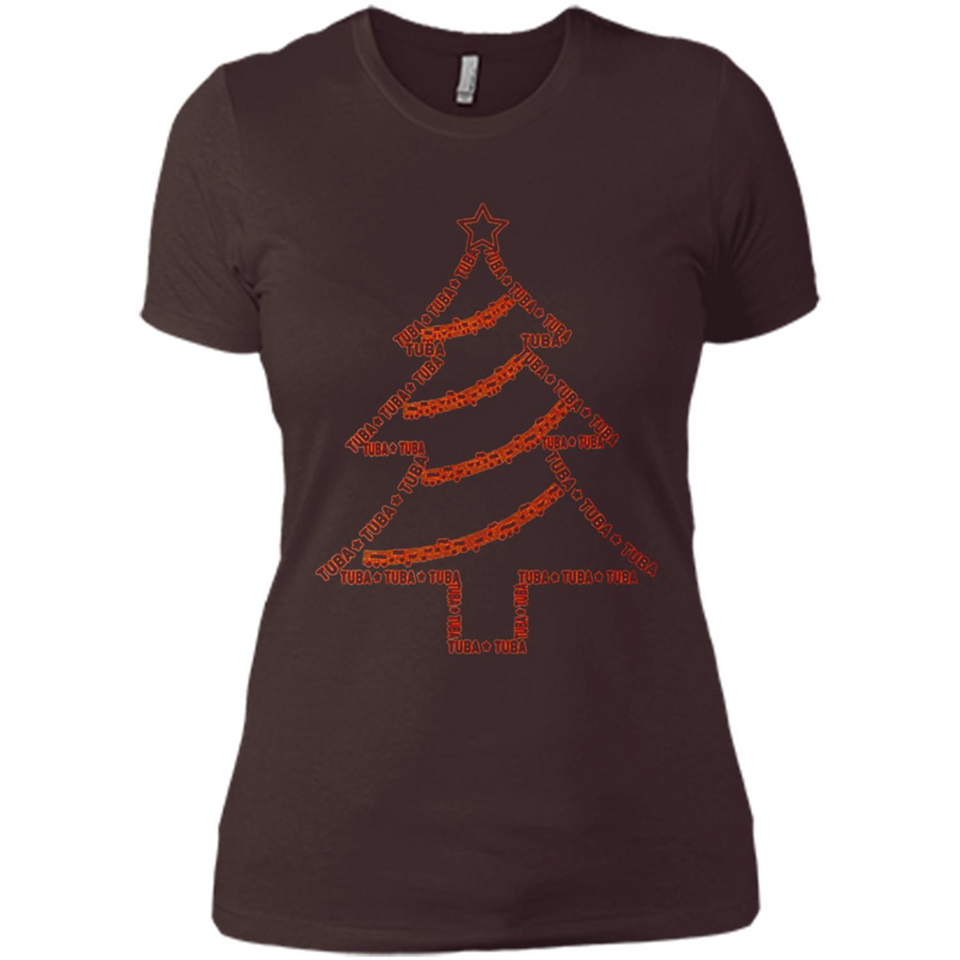 Tuba Text Christmas Tree Musical Instrument Holiday Shirt