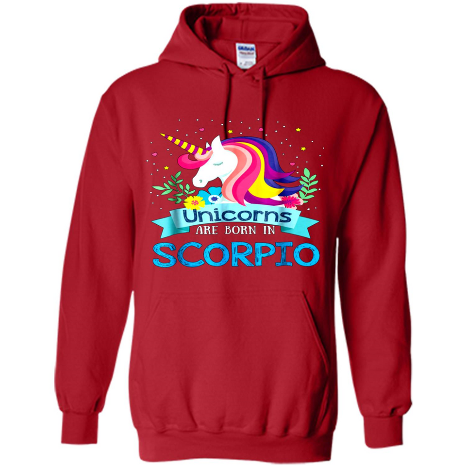 Unicorns are born in Scorpio Birthday Rainbow Gift Ladies Custom