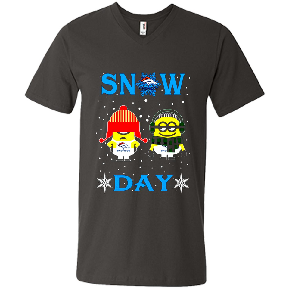 Snow Day Shirt For Denver Broncos Vs Minion Fans pingpong
