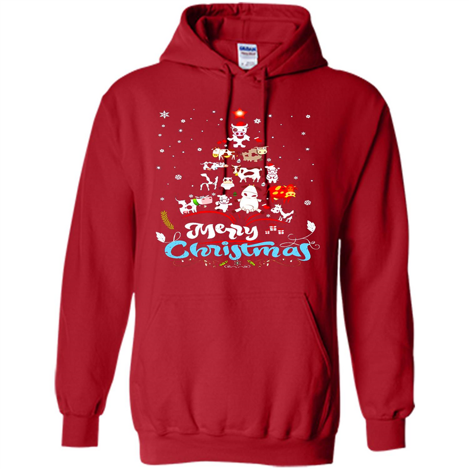 Christmas Ugly Sweater Animal Tree Pine Merry Christmas - Hoodie