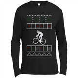 Christmas Ugly Sweater Cycling - Ugly Christmas Sweater - Canvas Long Sleeve T-Shirt