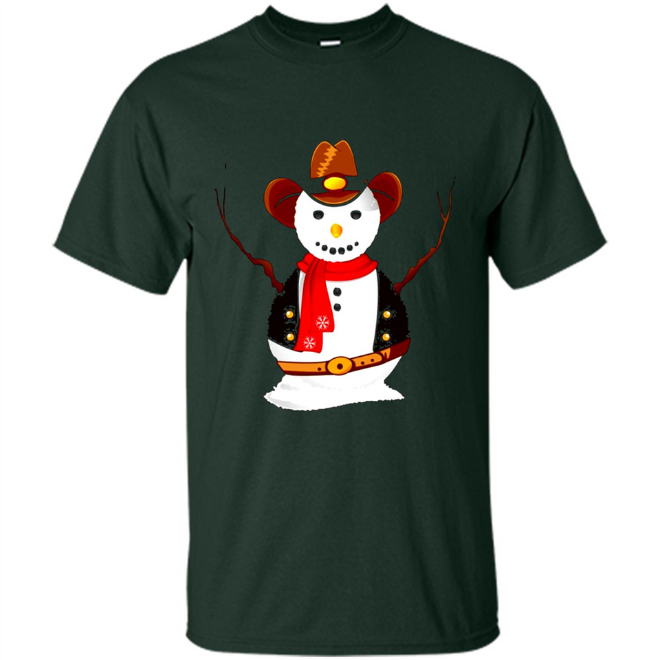 Snowman Cowboy Merry Christmas Xmas