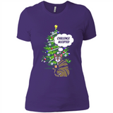 Christmas Tree Cat Long Sleeve Christmas Shirt for Cat Lover - Ladies' Boyfriend T-Shirt