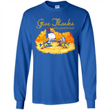 Snoopy Thanksgiving Give Thanks With A Grateful Heart - Long Sleeve T-Shirt