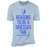 Reasons to be a Memphis Grizzlies Fan Complete List on Back - Premium Short Sleeve T-Shirt