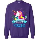 Unicorns are born in Pisces Birthday Rainbow Gift Ladies Custom