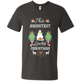 This Architect Loves Christmas Tree Shirt with Snowman