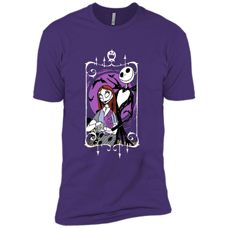 Disney Nightmare Before Christmas Jack And Sally T-Shirt - Premium Short Sleeve T-Shirt