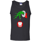 Christmas Nurse Grinch hand holding clinic dental ornament - Tank Top