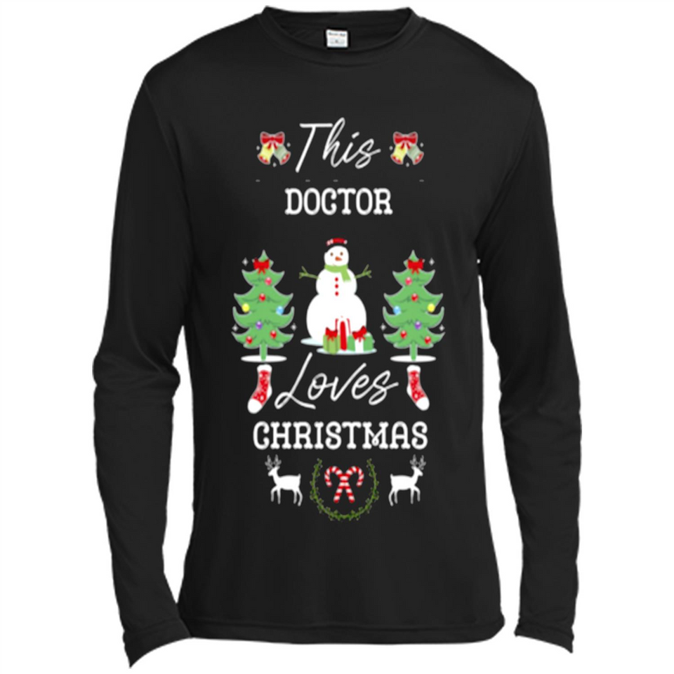 This Doctor Loves Christmas Tree Shirt with Snowman