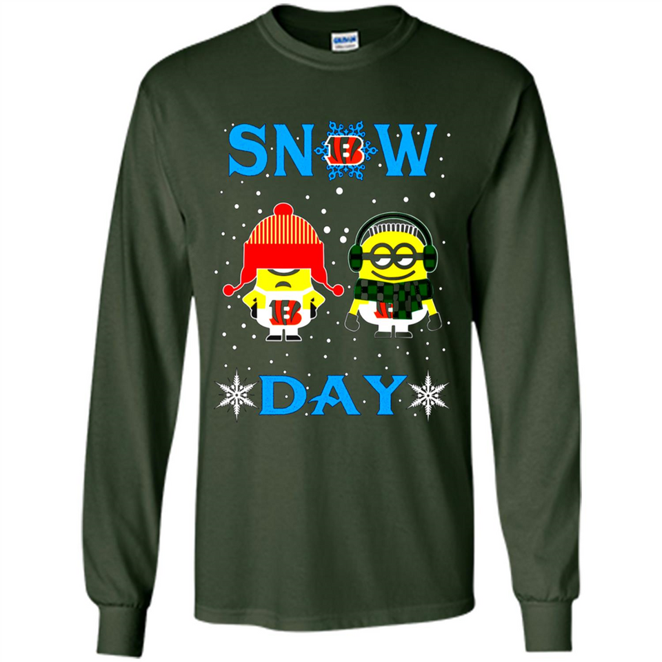 Snow Day Shirt For Cincinnati Bengals Vs Minion Fans pingpong