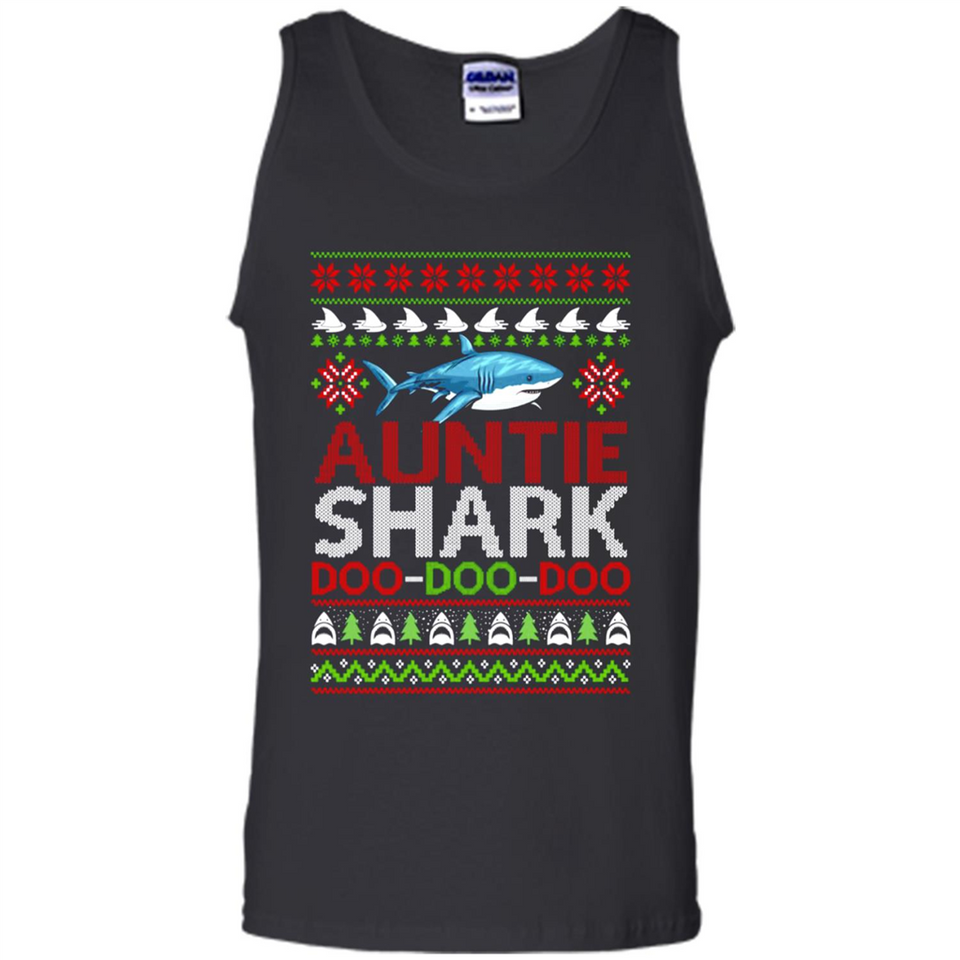 Auntie shark Doo Doo Doo Christmas - Tank Top