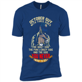 October Guy With Three Sides Quiet Fun Crazy - Premium Short Sleeve T-Shirt