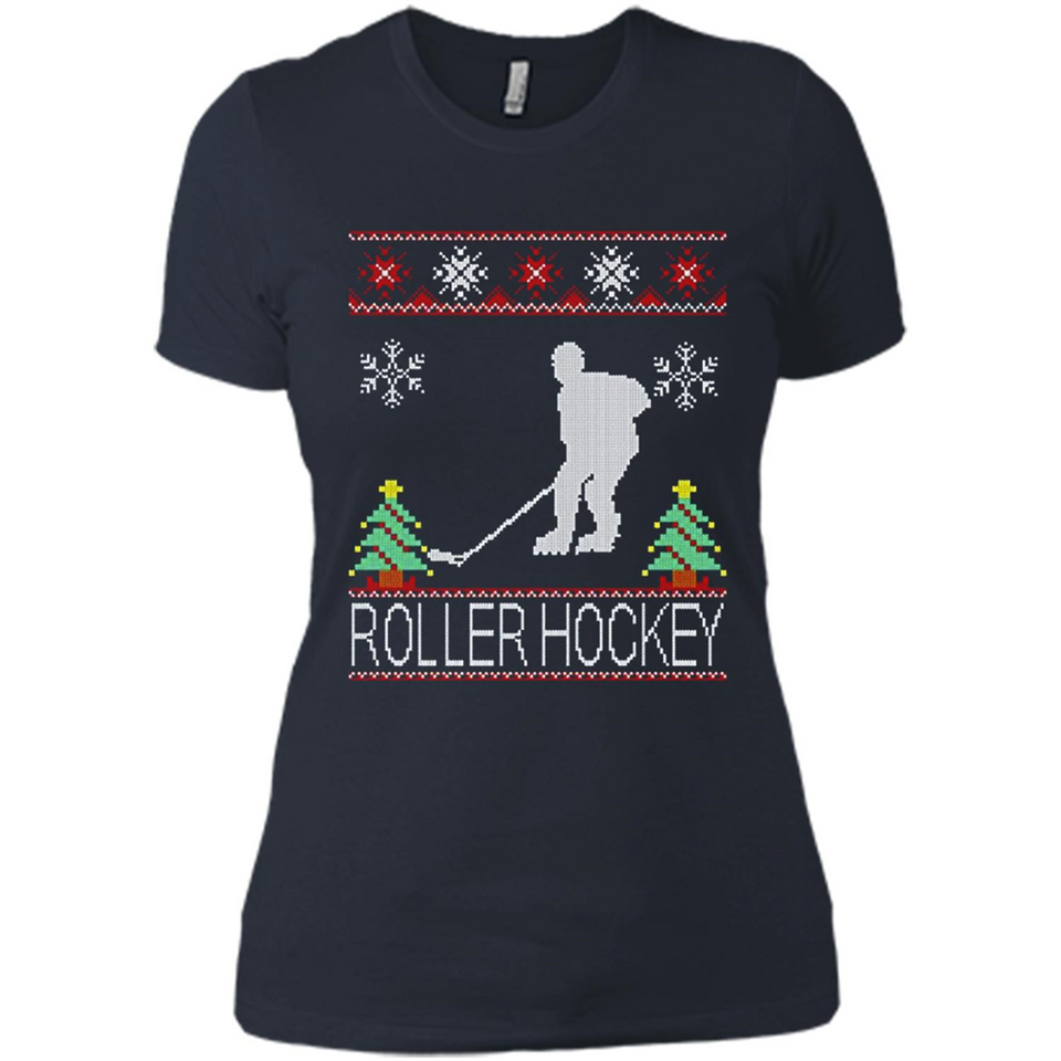 roller hockey Christmas ugly