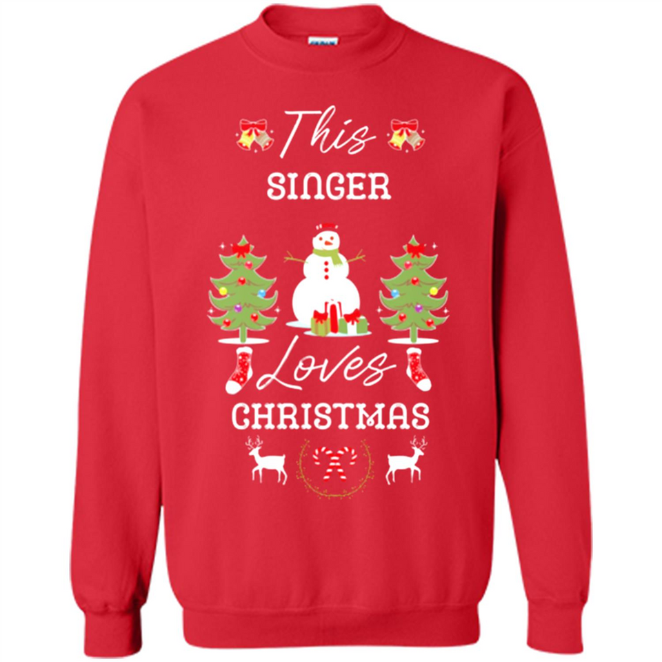 This Singer Loves Christmas Tree Shirt with Snowman
