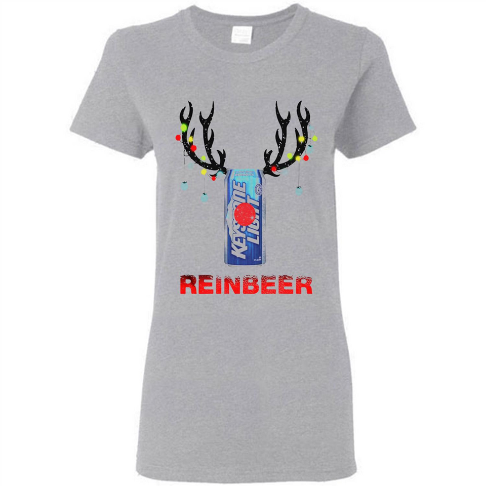Keystone Light reinbeer Christmas - Ladies Short-Sleeve