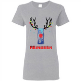 Keystone Light reinbeer Christmas - Ladies Short-Sleeve