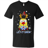 Minion Arizona Diamondbacks Ugly Christmas Sweater Let it Snow - Men's V-Neck